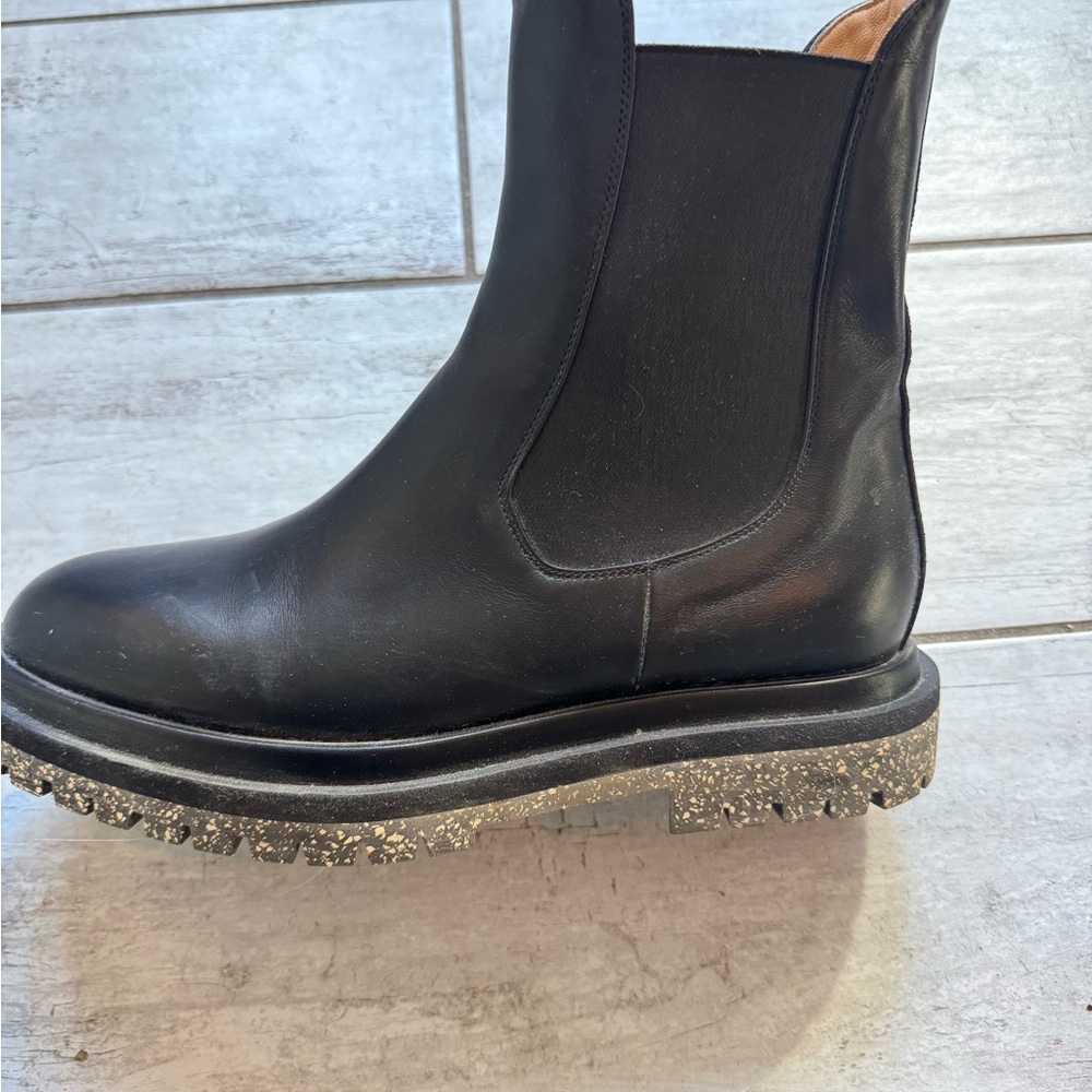DEAR FRANCES black leather chelsea boots size 39 1/2 - Picture 6 of 16